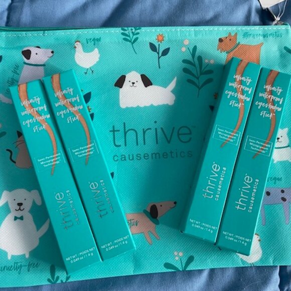 Eyeshadow Bundle 4 x Thrive Causmetics Stick Dr. Q Bronze Shimmer VEGAN - LAST!